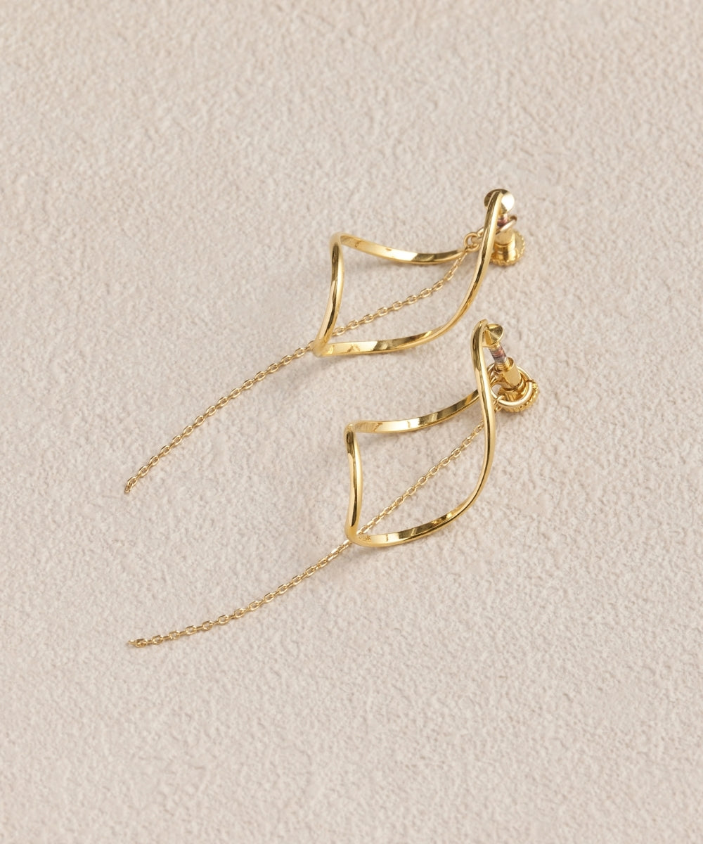 2wayグレースツイストラインイヤリング