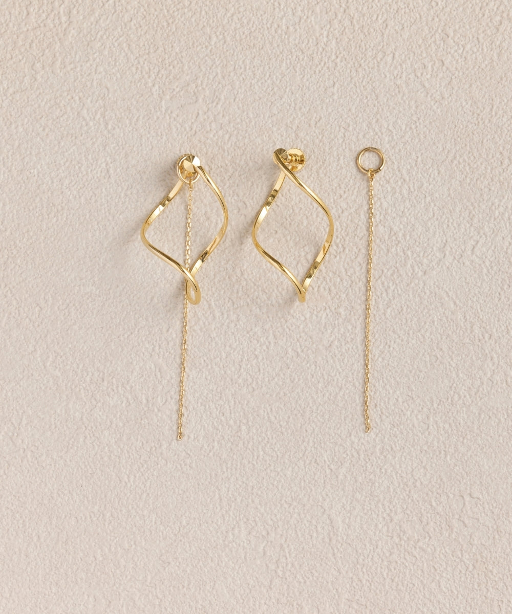 2wayグレースツイストラインイヤリング