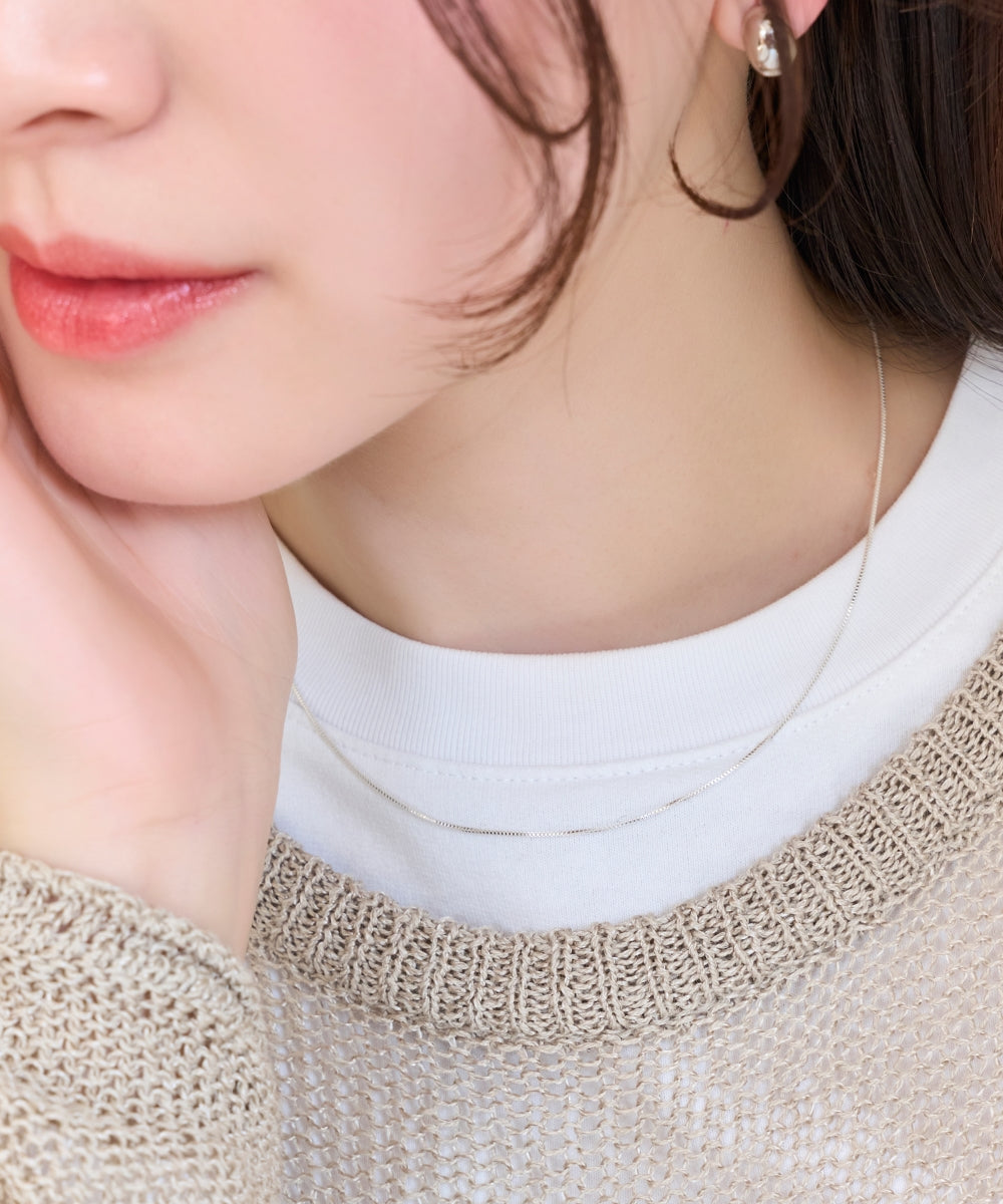 【SV925】シルキーシャインベネチアンチェーンネックレス