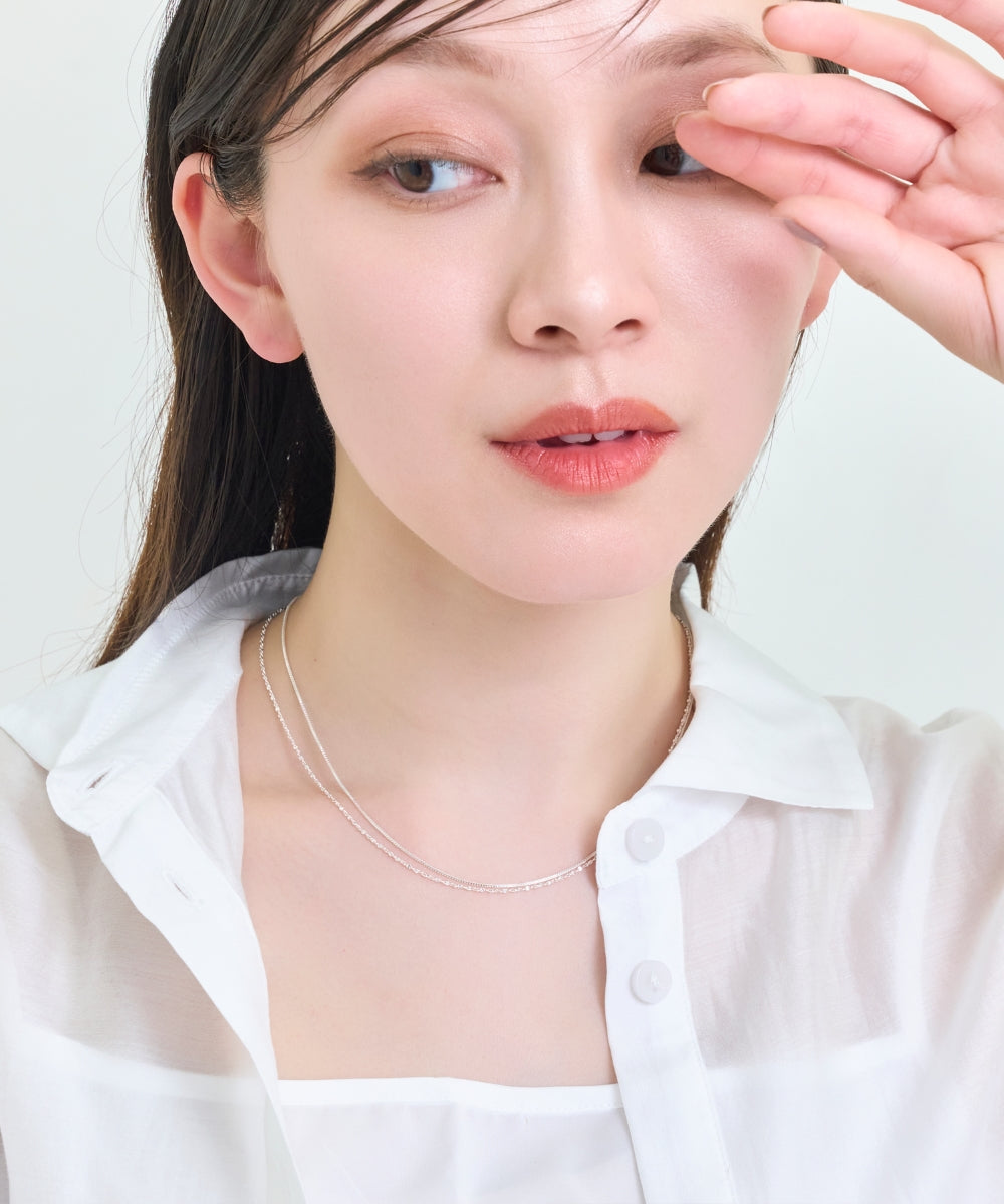 【SV925】シルキーシャインベネチアンチェーンネックレス