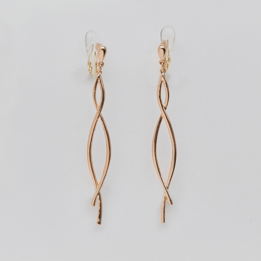 【金属アレルギー対応】スウィングクリスタルループフィットイヤリング