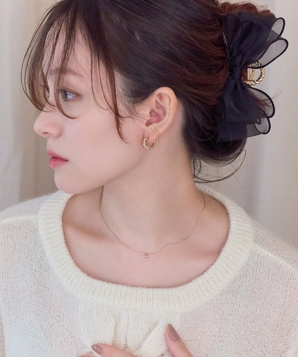 プチベゼルストーンネックレス