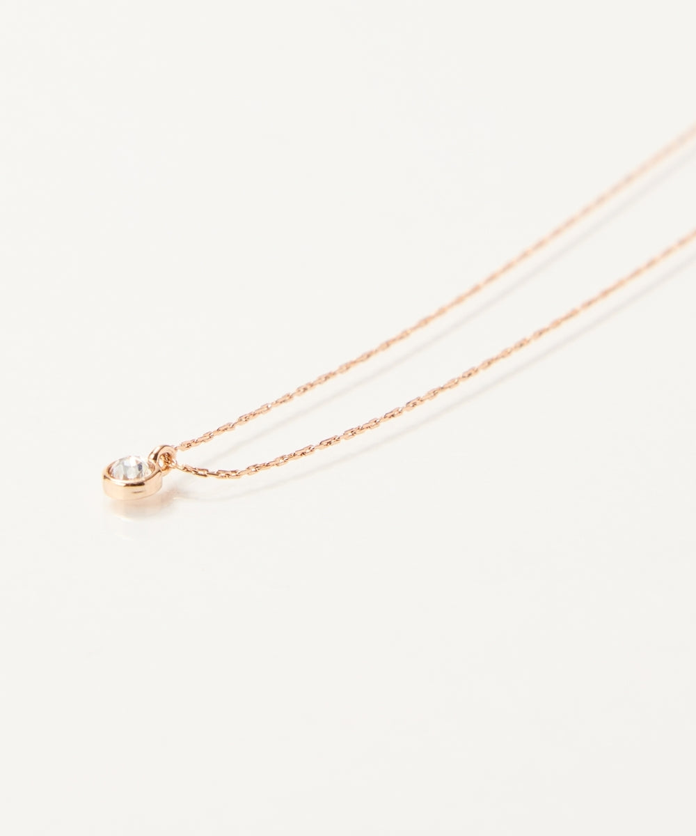 プチベゼルストーンネックレス