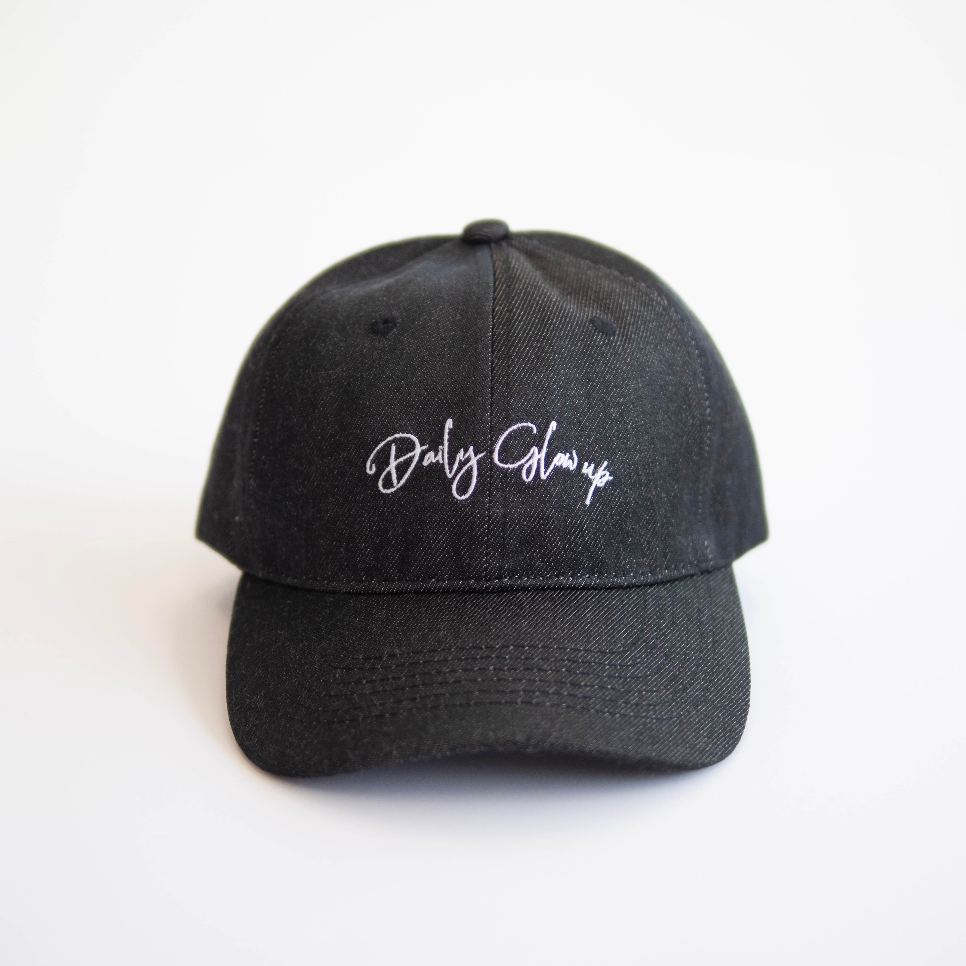 Lettering Denim Cap【ブラック】