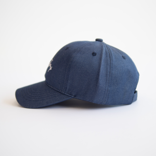 Lettering Denim Cap【ブルー】