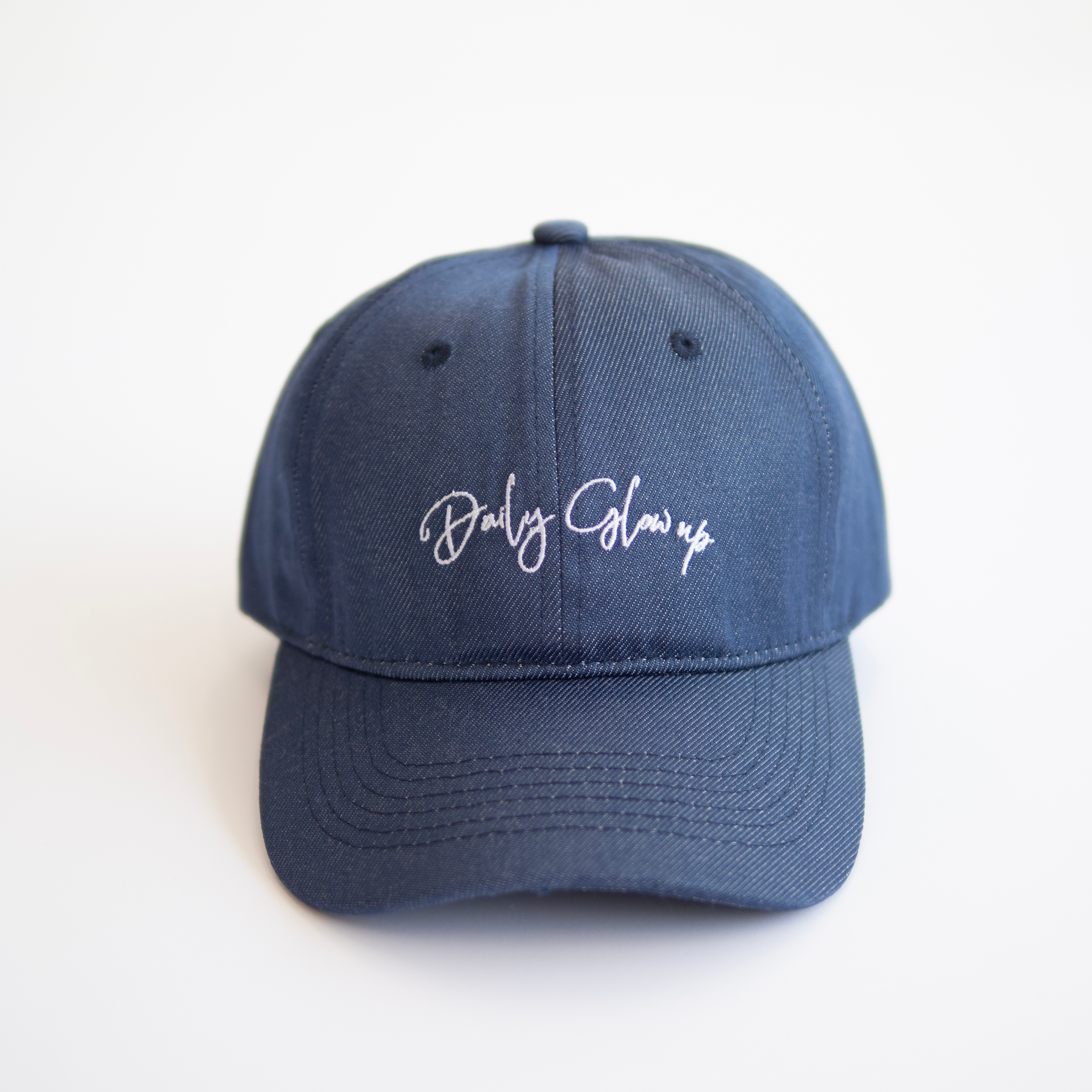Lettering Denim Cap【ブルー】