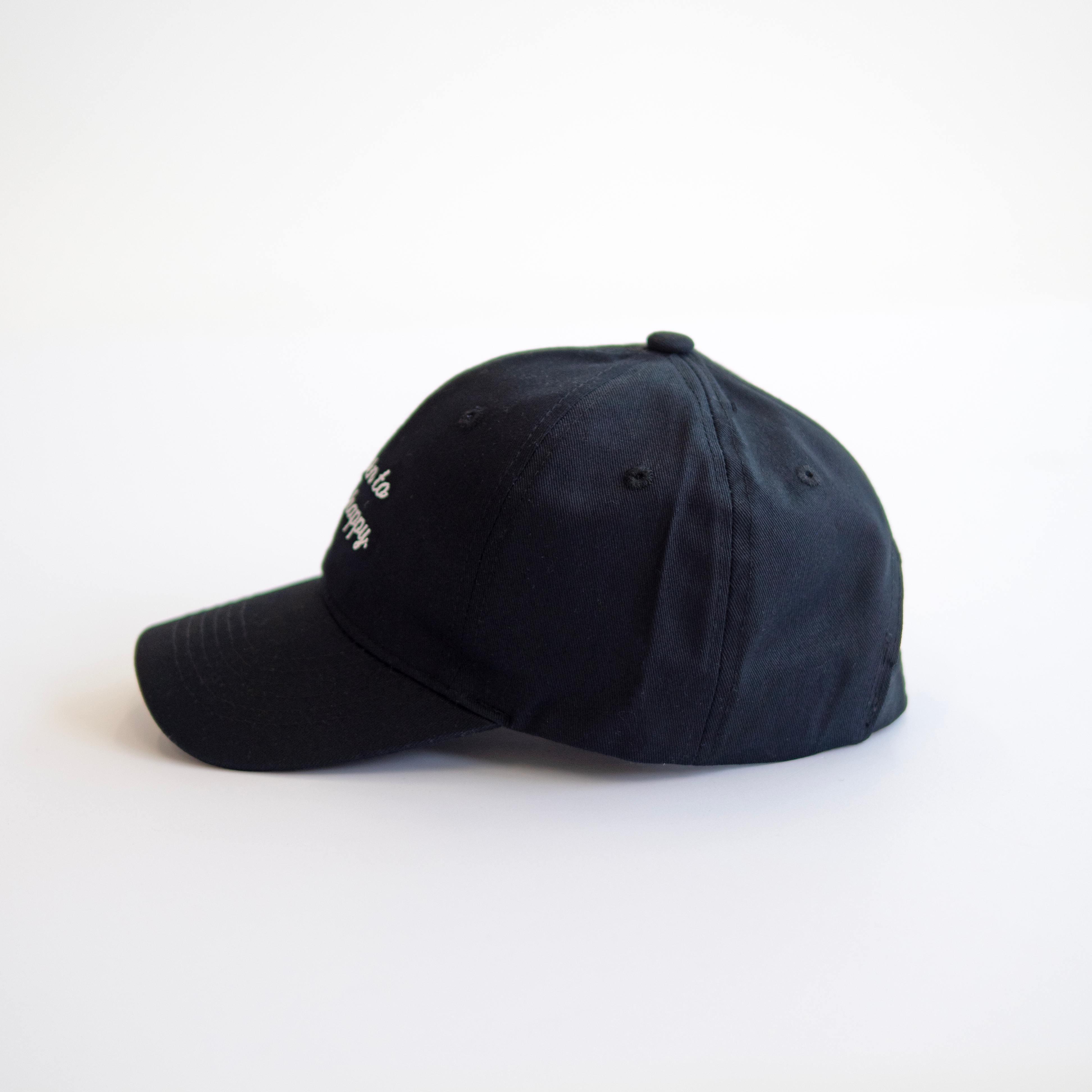 Cotton Message Cap【ブラック】