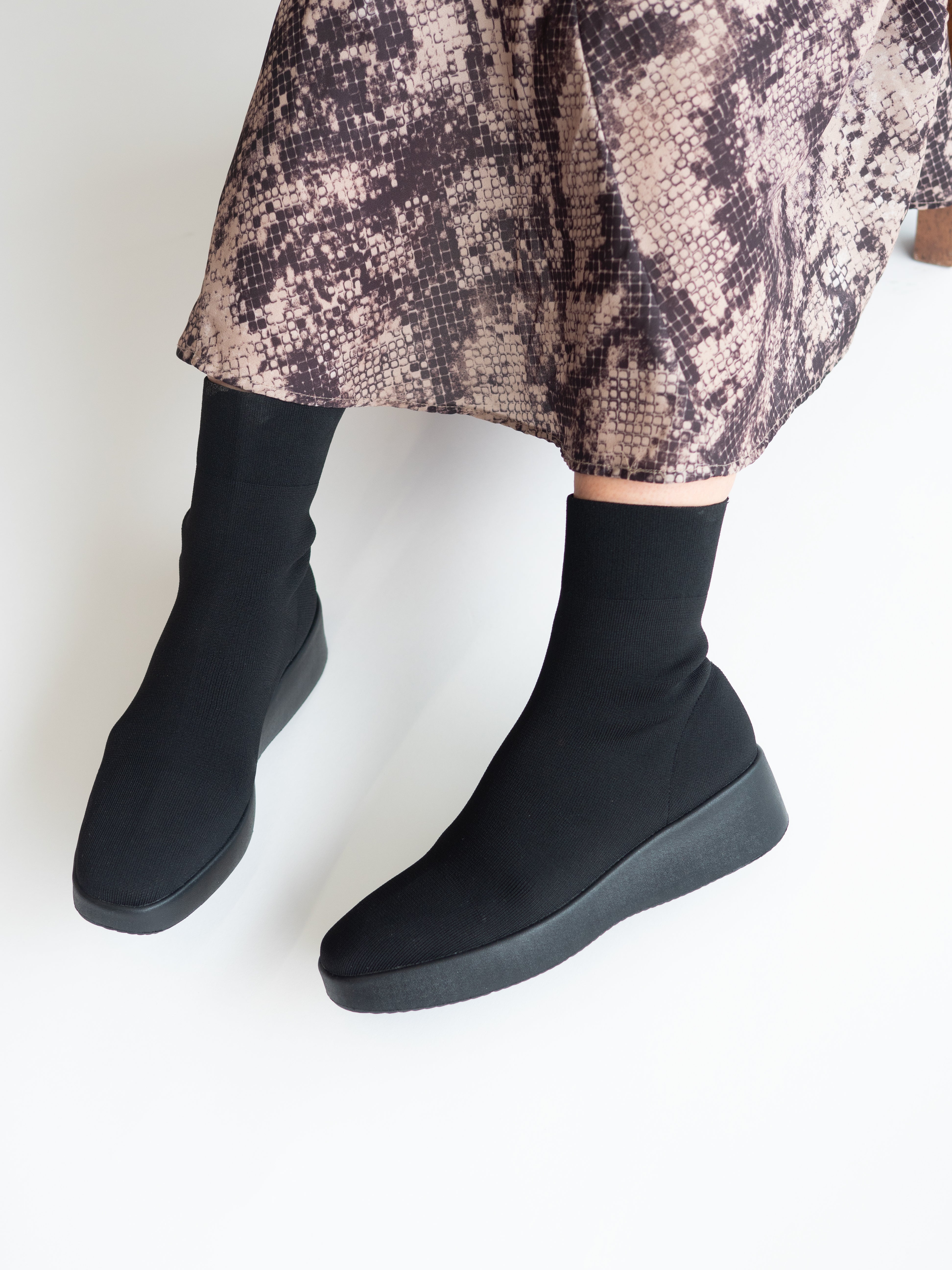 プラットフォーム ストレッチブーツ【ブラック】