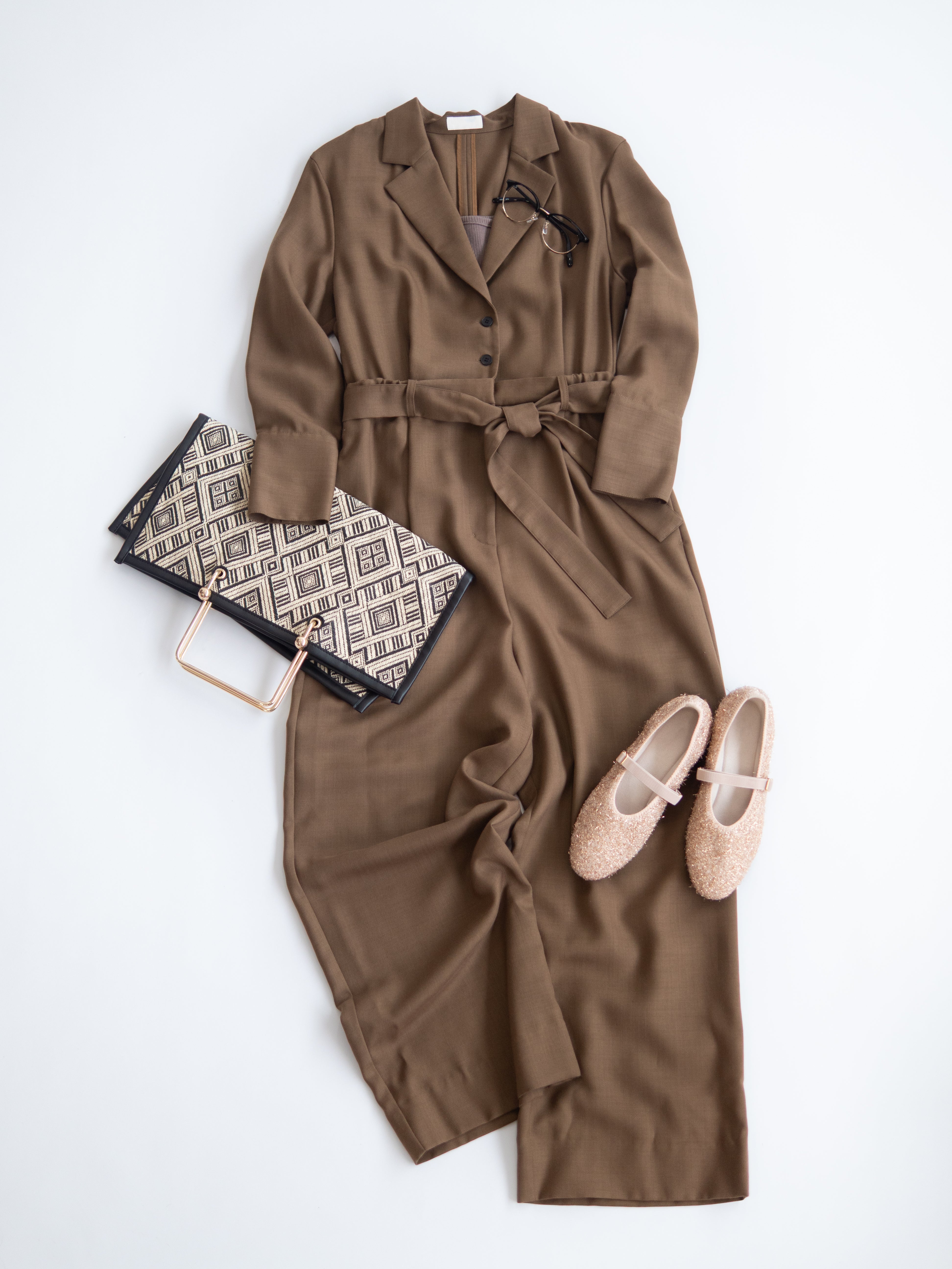 ラウンドファー パンプス【ピンクラメ】