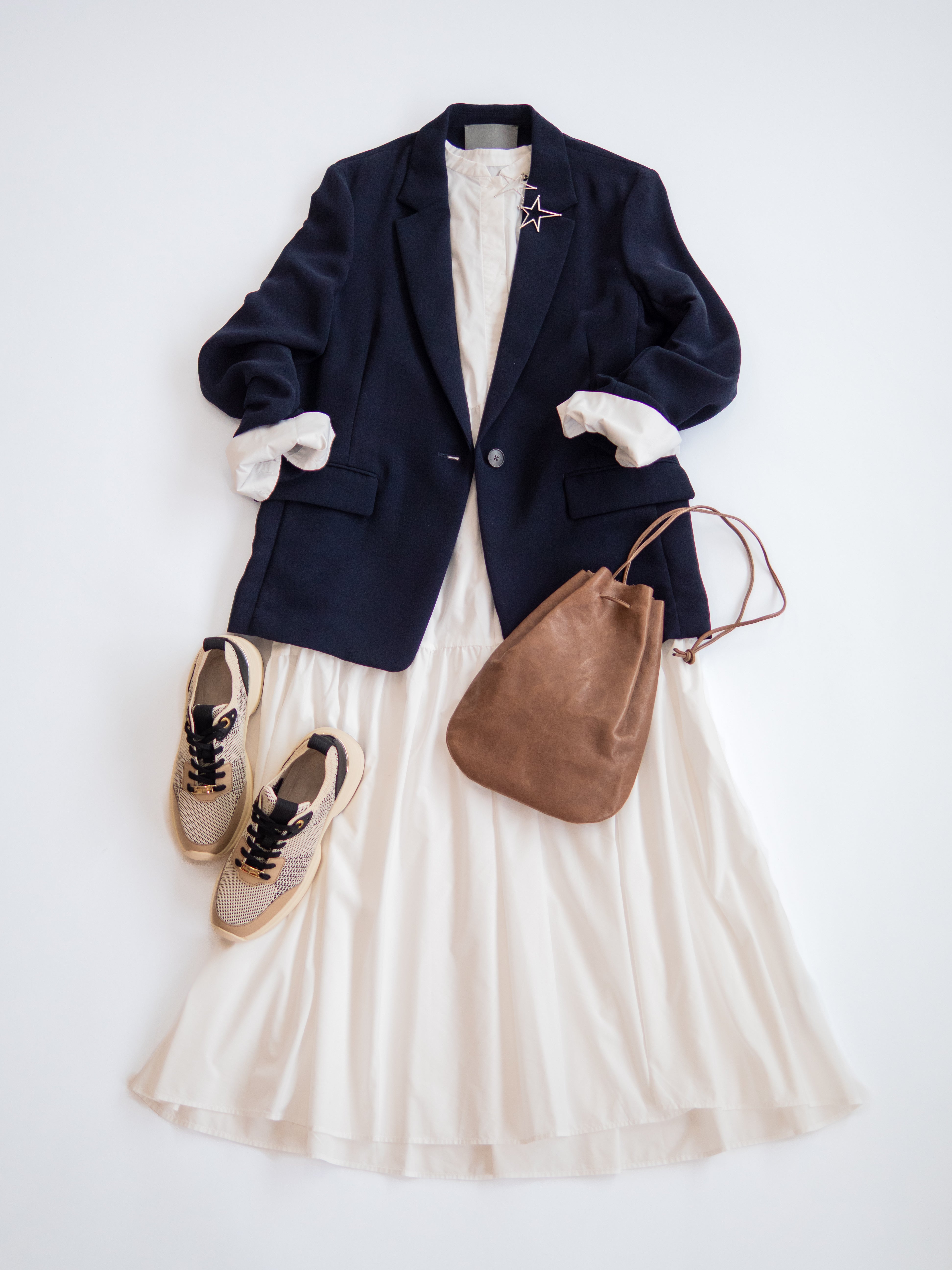 ボリュームソール スニーカー【ベージュ】