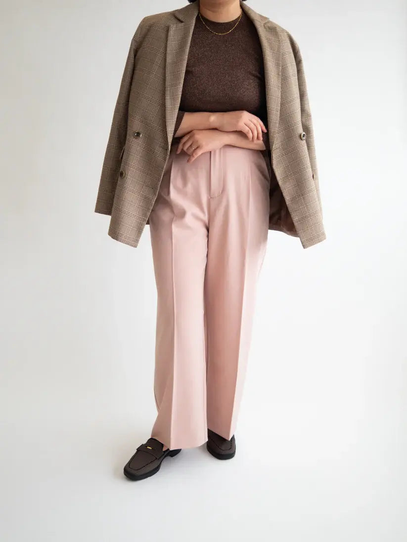 ベーシックワイドパンツ【ピンク】