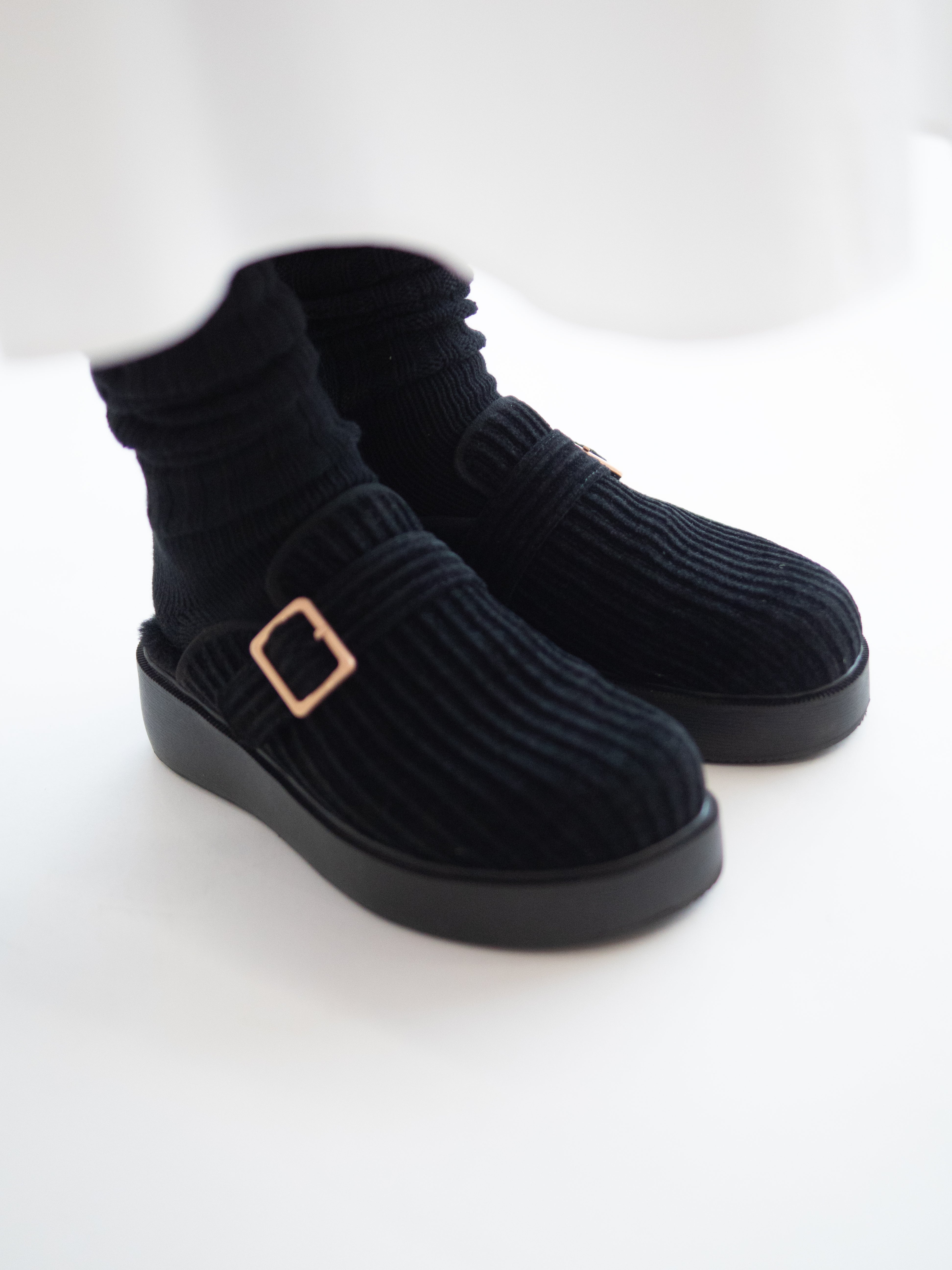 厚底クロッグシューズ【ブラック】