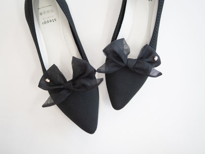 チュールリボン シュークリップ【ブラック】