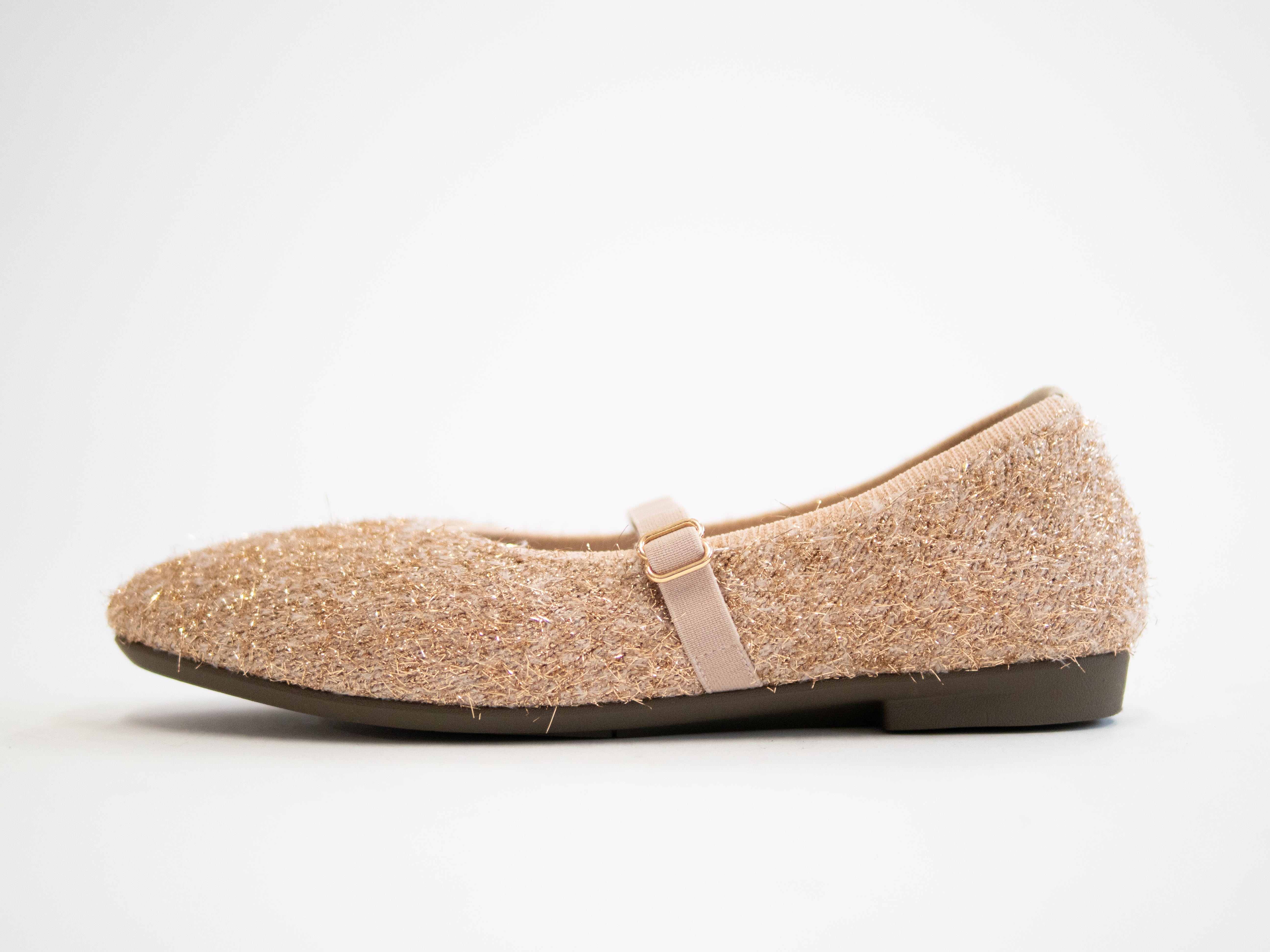 ラウンドファー パンプス【ピンクラメ】