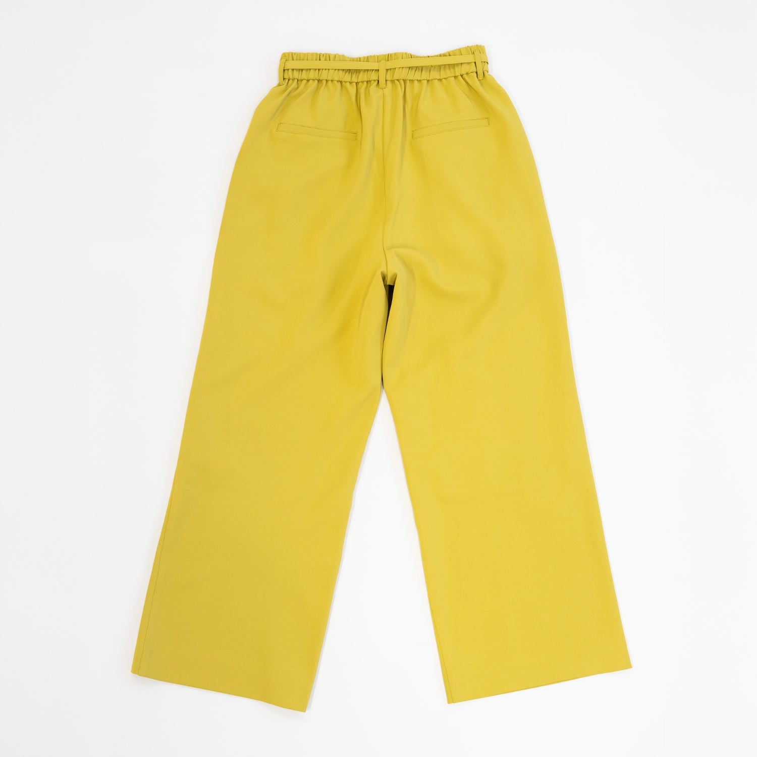 ベルト付きタックパンツ【イエロー】