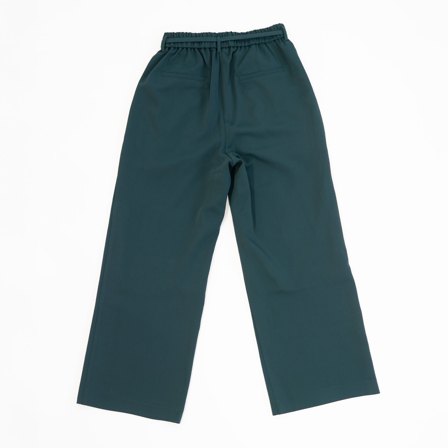 ベルト付きタックパンツ【グリーン】