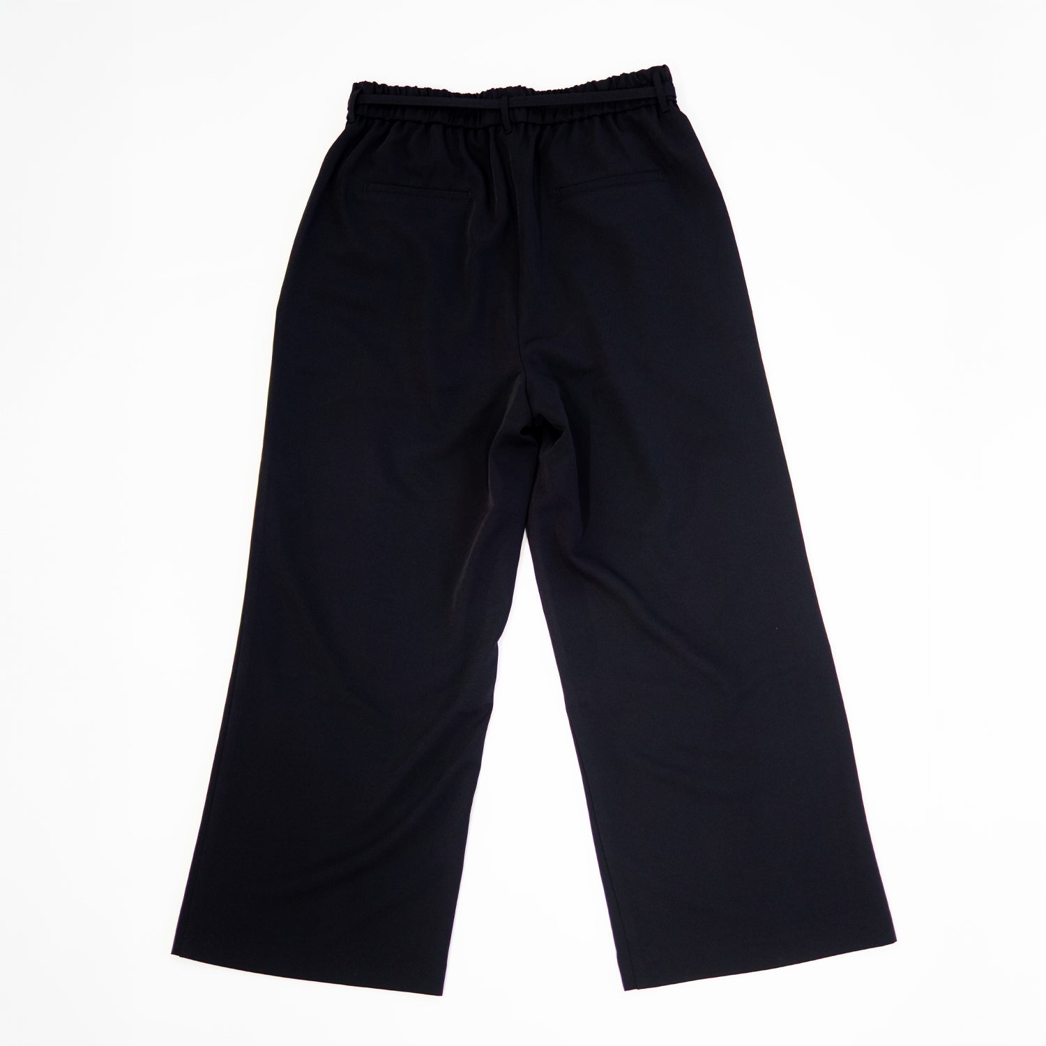 ベルト付きタックパンツ【ブラック】