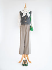 ベーシックワイドパンツ【グレー】