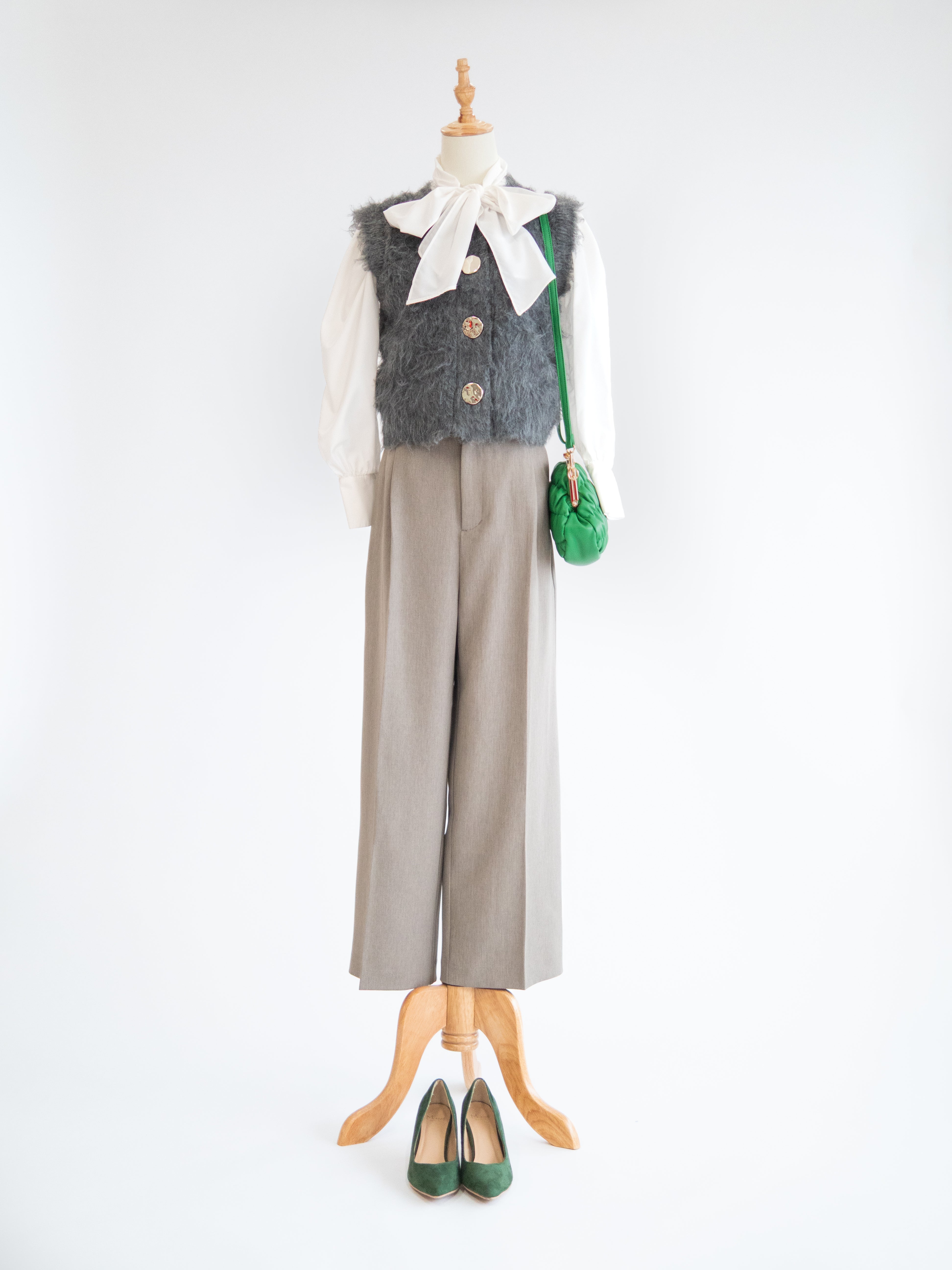 ベーシックワイドパンツ【グレー】