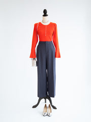 ベーシックワイドパンツ【ネイビー】