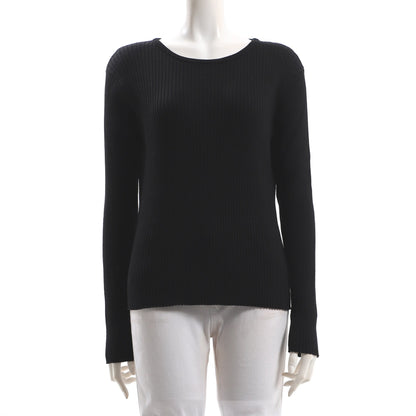 リブニットクルーネックプルオーバー