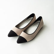 バイカラー ポインテッドパンプス【ベージュ系】