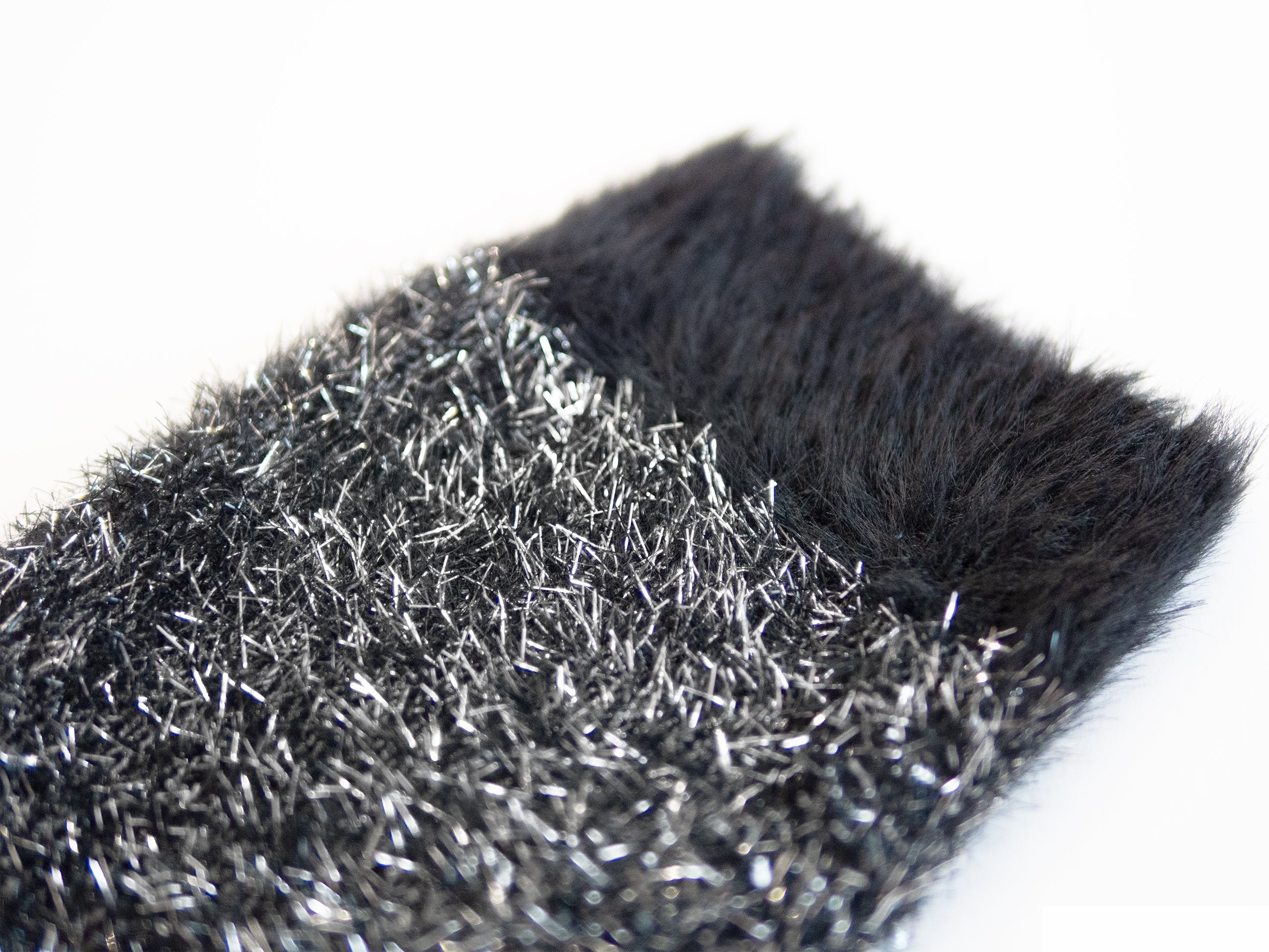 ブーツファーカバー【ブラック×シルバーラメ】