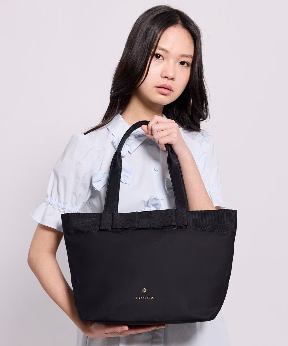 【再入荷待ち受付】RIBBON BRICK A4 tote【ライトグレー】