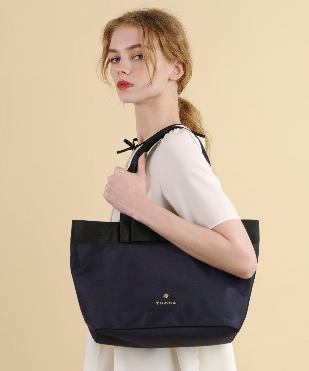 【再入荷待ち受付】RIBBON BRICK A4 tote【ライトグレー】