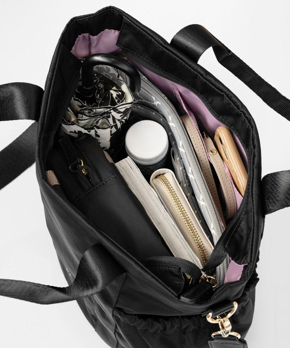【9月中旬発送予定】SANA sidepocket tote【ブラック】