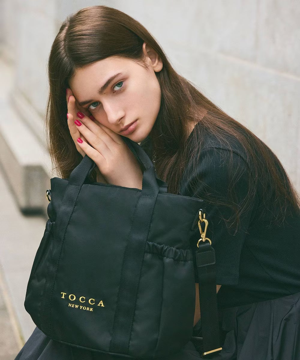 【9月中旬発送予定】SANA sidepocket tote【ブラック】