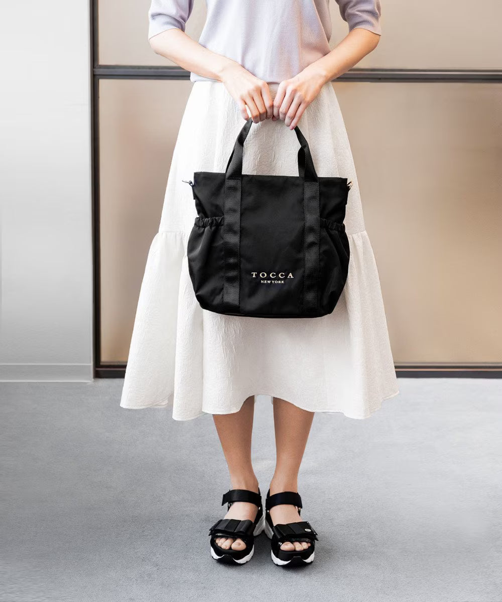 【9月中旬発送予定】SANA sidepocket tote【ブラック】