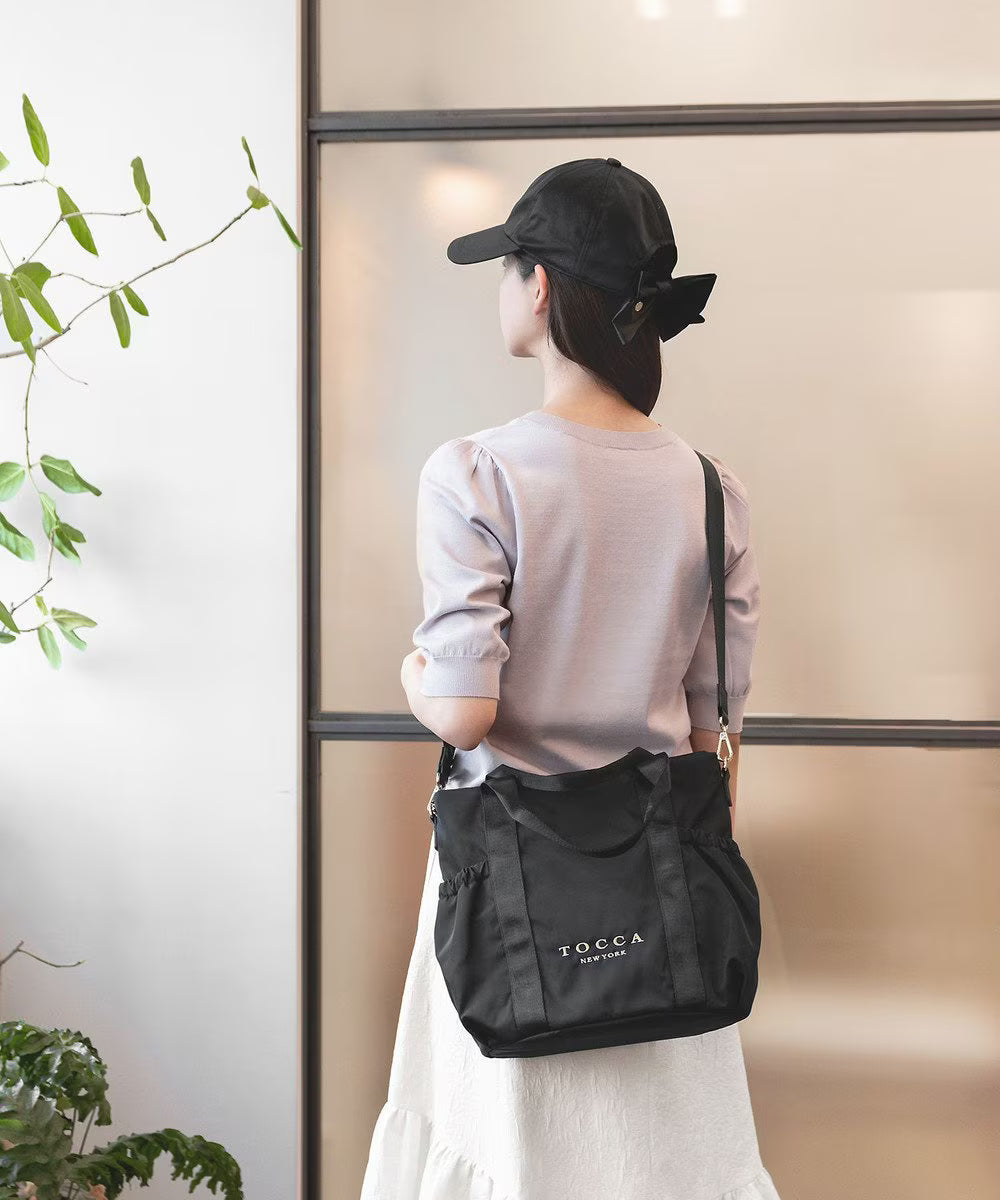 【9月中旬発送予定】SANA sidepocket tote【ブラック】