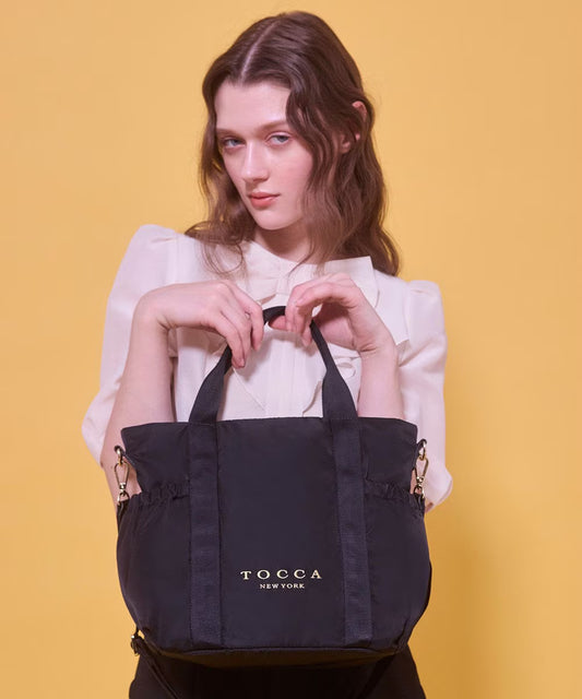 【9月中旬発送予定】SANA sidepocket tote【ブラック】